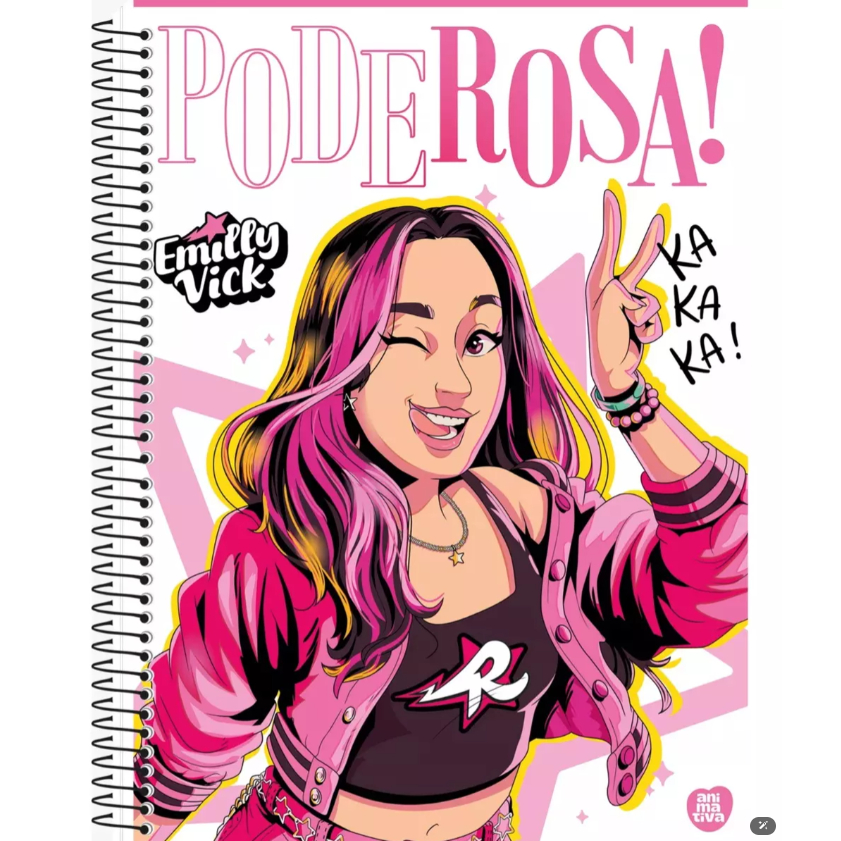 Caderno Espiral Emilly Vick - Dos Rosa 160 Fls Pautado - Caderno 10 ...