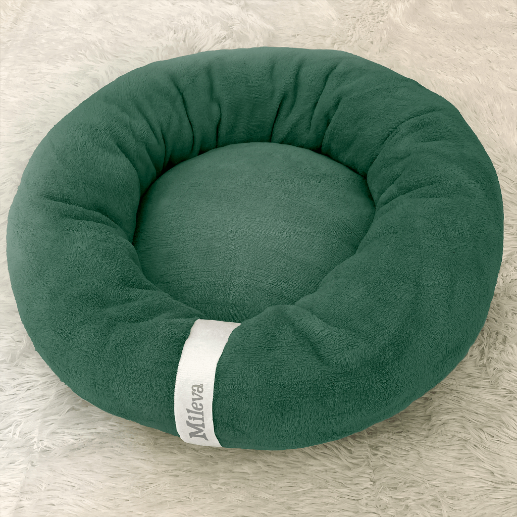 Cama Ninho Nuvem Soft Gato e Cachorro 50cm Mileva - Verde Musgo