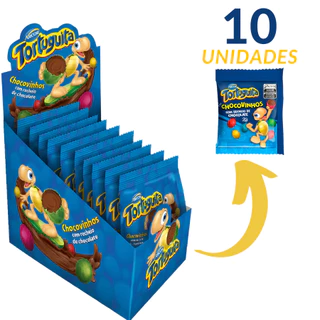 Tortuguita Chocovinho Mini Ovos de Chocolate 10 Unidades Com 50g - Arcor
