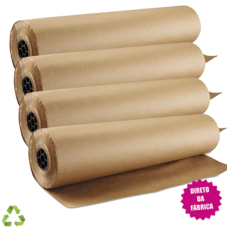 Bobina Papel Kraft Kit Com 4 Rolos De 45cm X 50 Metros Papel para Pintura Automotiva Embrulho Presente