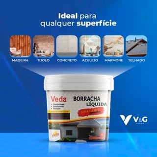 SUPER BORRACHA LIQUIDA 1L:parede, laje, telhado, calha, madeira ...