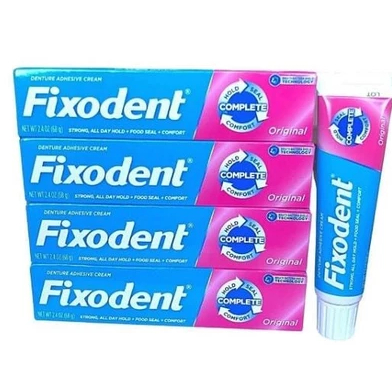 Fixodent Original 100% 68g C/4 Tubos (Mesmo do Corega) | Shopee Brasil