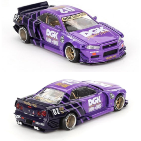 Mini GT - Nissan Skyline (R34) - DGK - Kaido House - Número Mini GT - Nissan Skyline (R34) - DGK - Kaido House - Número