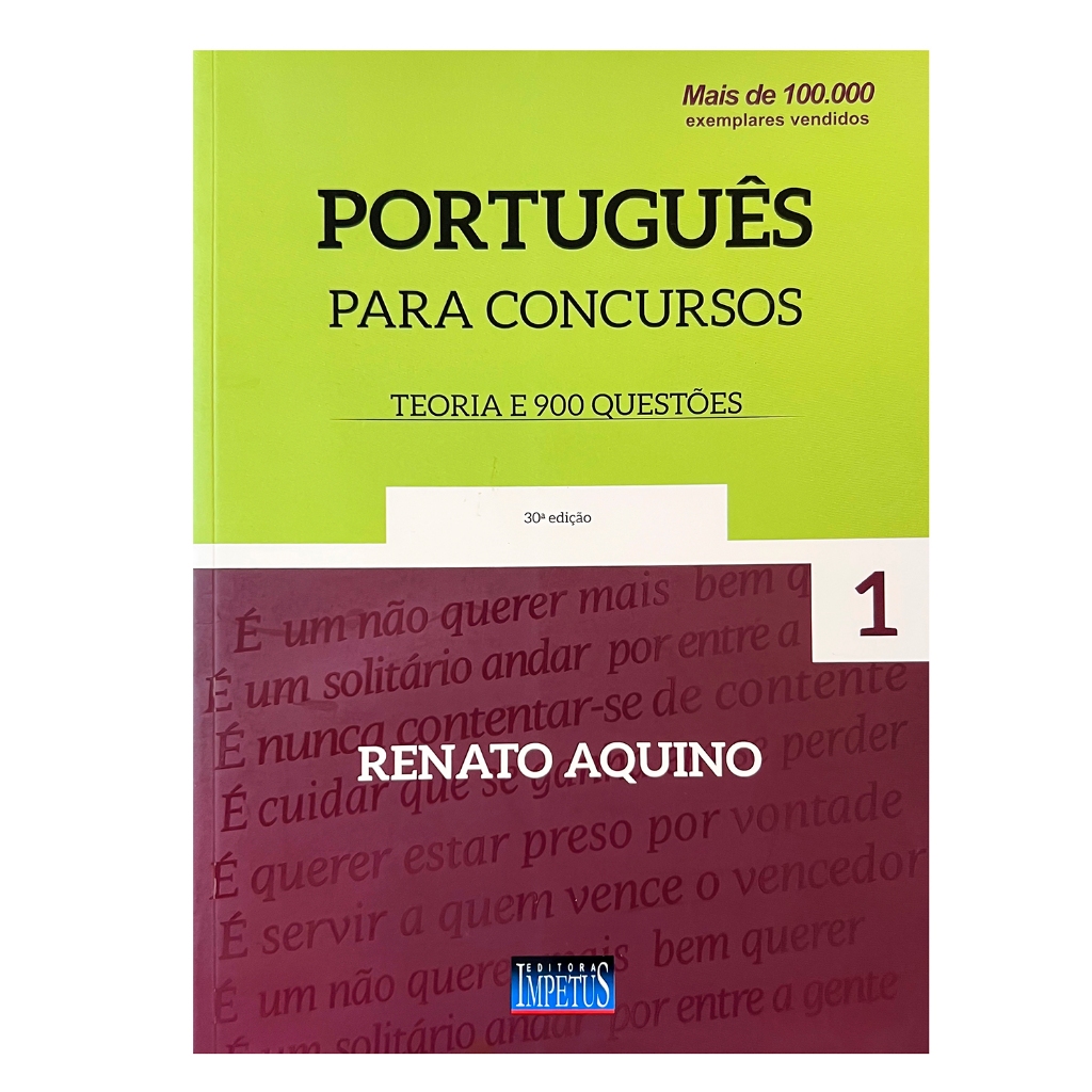 Português Para Concursos - Volume 1 - Renato Aquino | Shopee Brasil