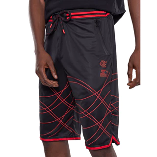 Bermuda Flamengo Ondas Sint Preta Starter