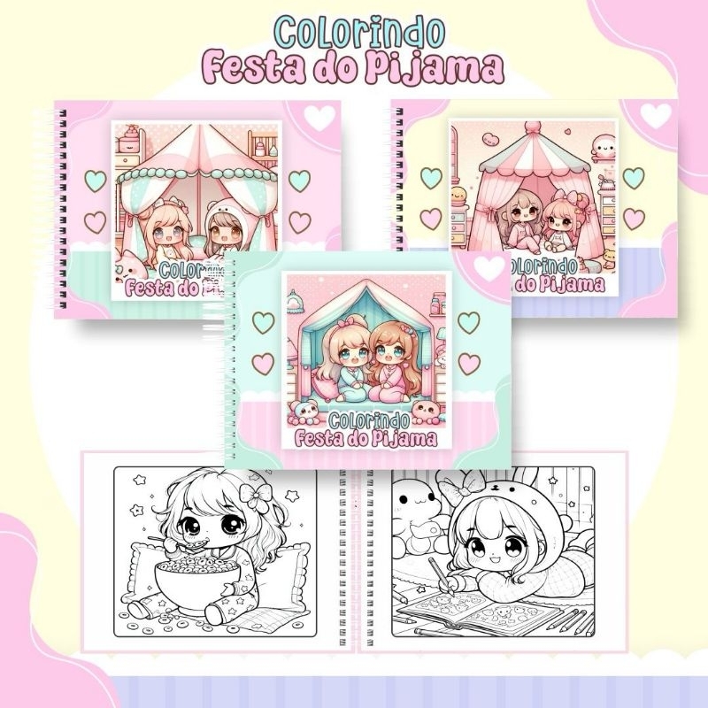 Bobbie Goods Festa do pijama Livro de colorir coloring book A5 ...
