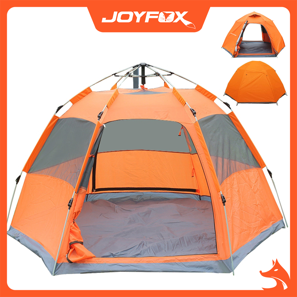JOYFOX Barraca Camping Acampamento 5-8 Lugares Grande Ventilacao 270*270*155cm