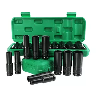 Kit Jogo de Soquetes de Impacto Longo 1/2 10 Peças 8 A 24mm