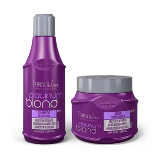 Kit Platinum Blond Manutenção Desamarelador Forever Liss em Oferta na Shopee