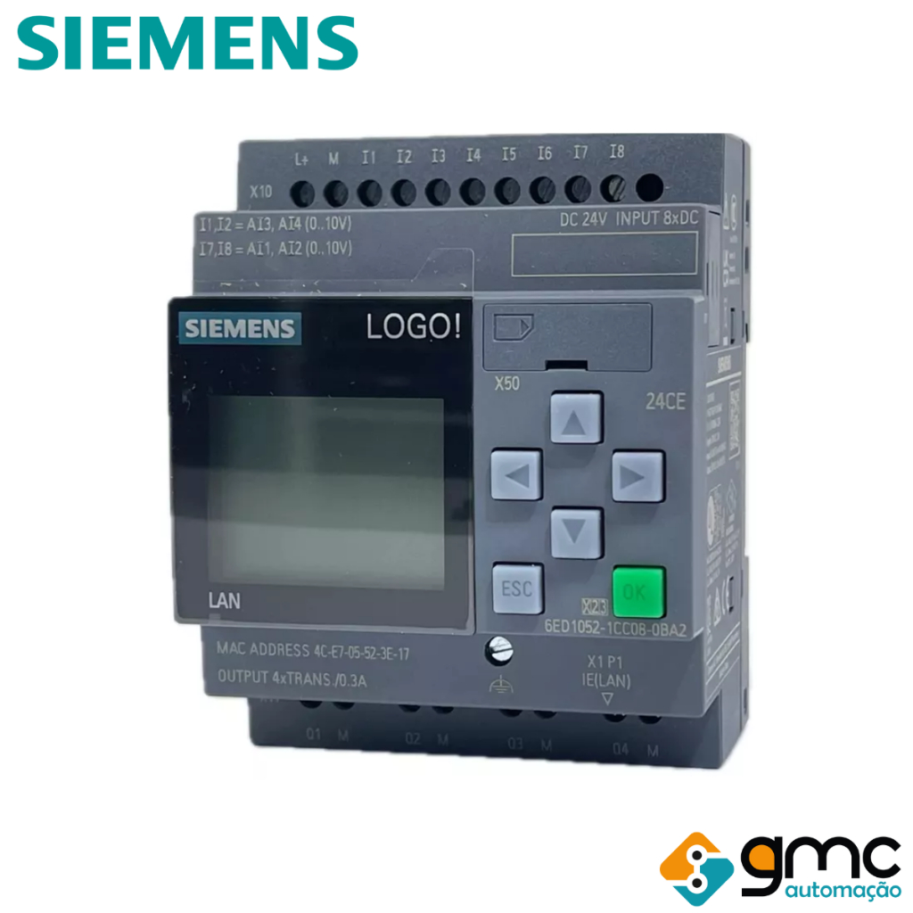 Mini Clp Logo 8 Display 8i/4o 24v 6ed1052-1cc08-0ba2 Siemens | Shopee ...