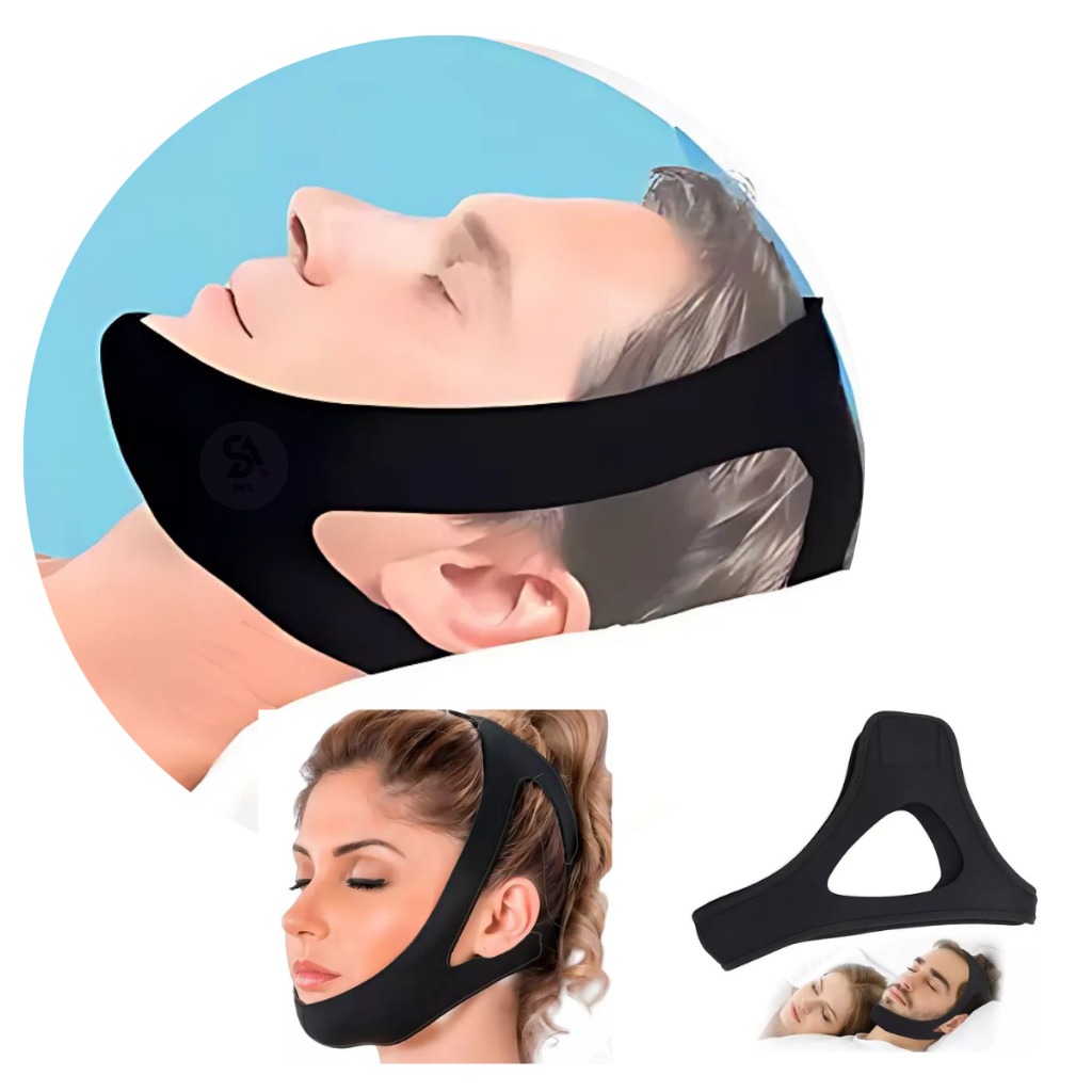 Máscara Anti Ronco Queixeira Ajustável Para Cabeça E Queixo - 4 ...
