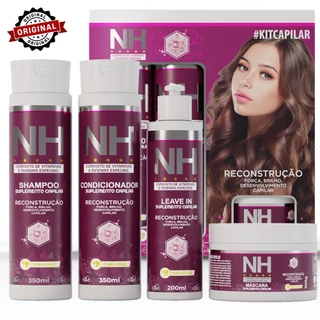 Kit Capilar New Hair 4 itens BELKIT | Reconstrução: Shampoo, condicionador, leave-in e máscara em Oferta na Shopee