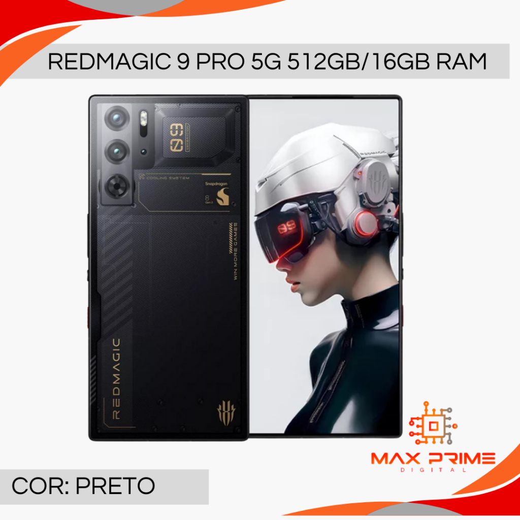 Redmagic 9 Pro 5G 512GB 16GB RAM, Câmera 50MP Processador