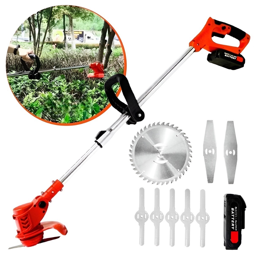 Roçadeira Cortador De Grama 2 Bateria 48v Knakasaki Completa