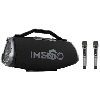 Caixa de Som Imenso X75 Bluetooth 9000mah 200w RMS c/ 2 Microfones Karaoke