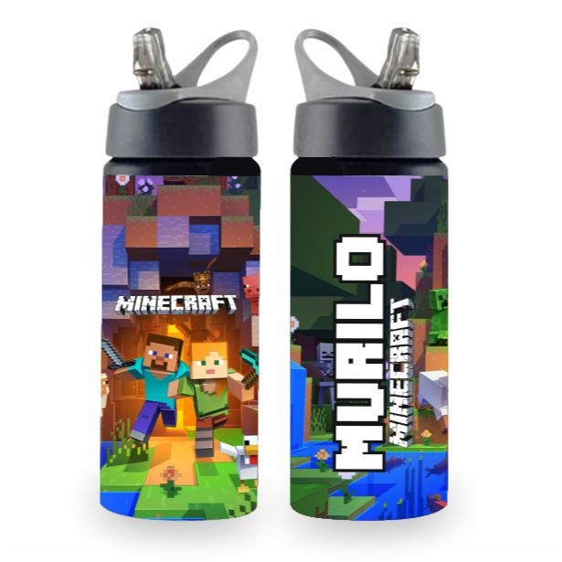 Garrafa Minecraft Personalizada Com Nome | Shopee Brasil
