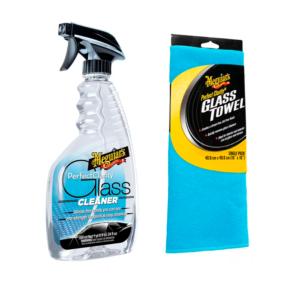 Imagem do produto Kit Limpeza De Vidros Meguiars Perfect Clarity Glass + Pano