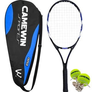 Raquete de Tênis Camewin Azul 26" com Estojo e 2 Bolinhas para Iniciantes e Intermediários em Oferta na Shopee