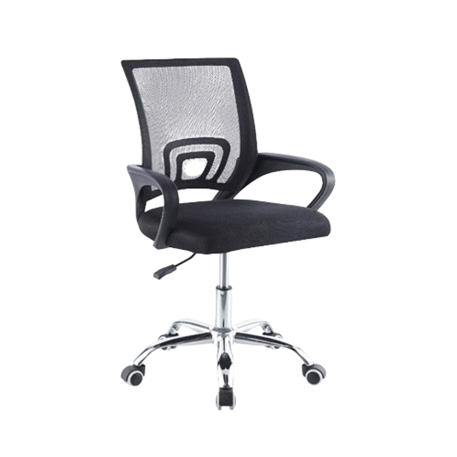 Cadeira Escritório Ergonômica Encosto Tela Mesh Giratória Preta