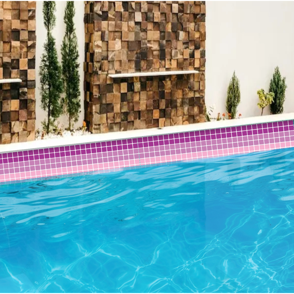 20 METROS Faixas Autocolante Para Borda De Piscina Rosa Degrade ...
