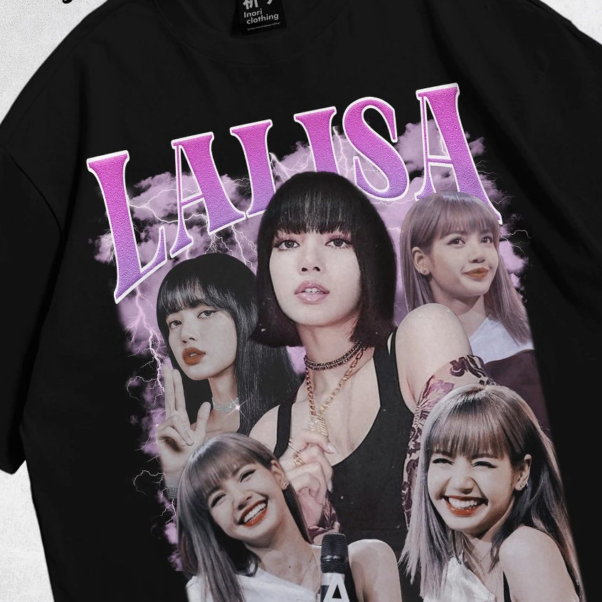 Camiseta T-shirt Unissex Vintage Lalisa Lisa Blackpink | Shopee Brasil