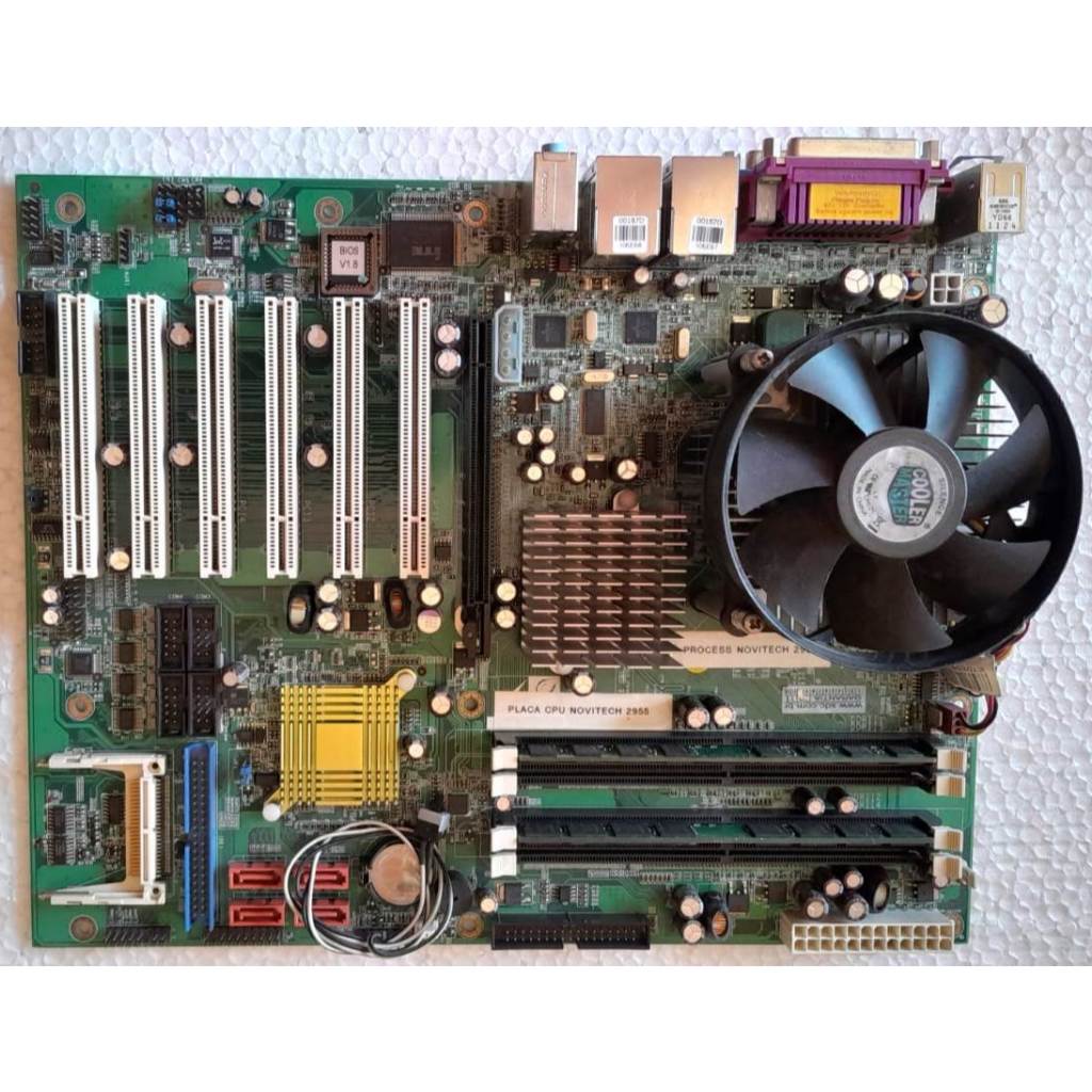 Placa Mãe Lga 775+Processador Core 2 Duo 6600Ghz+Rede Dupla Rj45+