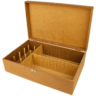 Caixa MDF Costura Porta Linha Organização Artesanato Com Tampa E Fecho em Oferta na Shopee