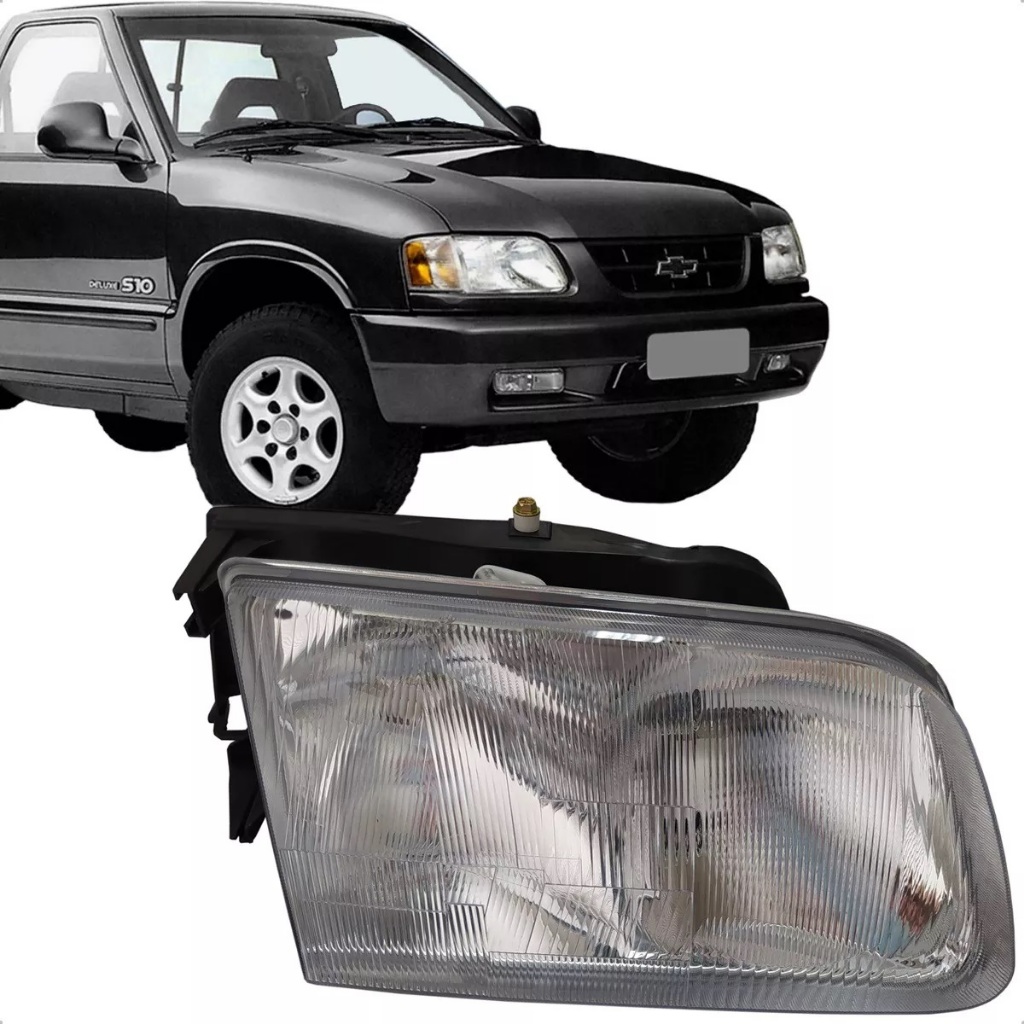 Farol Chevrolet S10 Blazer 1996 1997 1998 1999 Duplo Cromado | Shopee ...