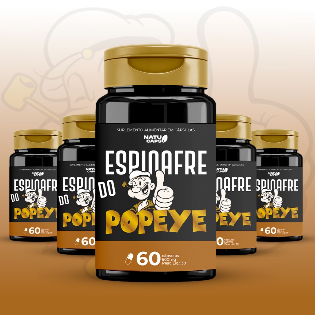 Kit com 3 Espinafre do Popeye - Original - Aumenta o Tamanho e a ...