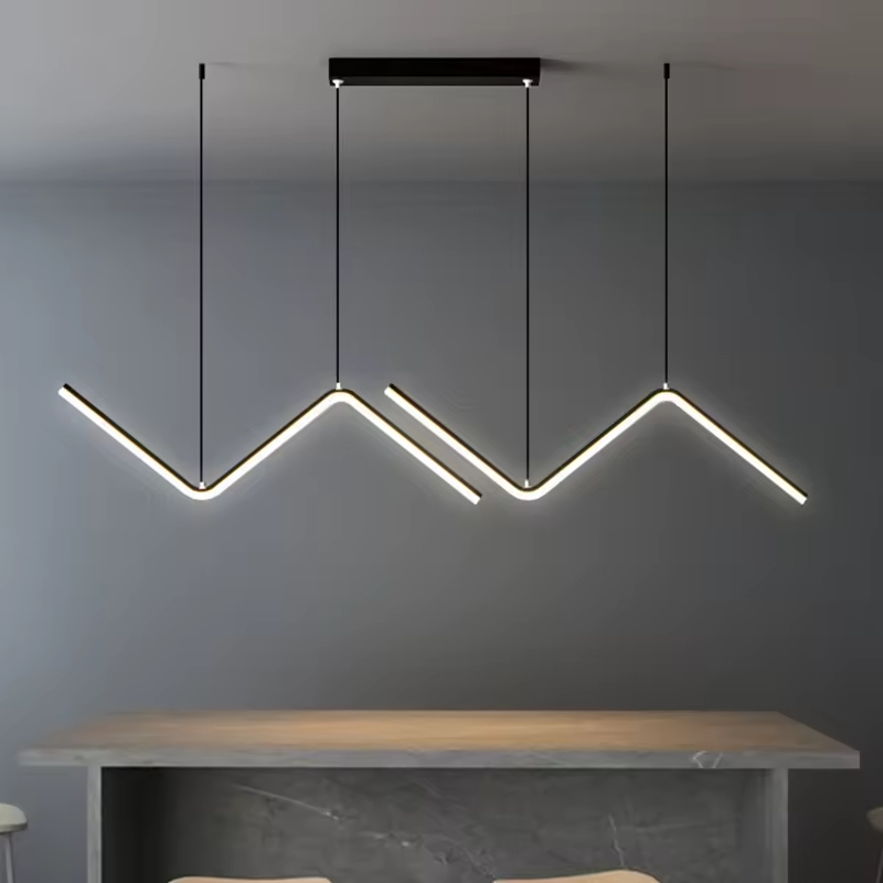 Luminária Pendente Teto Arandela Led Moderna Luxo Design Wave Ondas Altura Ajustável