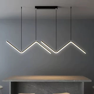 Luminária Pendente Teto Arandela Led Moderna Luxo Design Wave Ondas Altura Ajustável