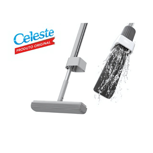 Mop rodo Fácil 5.0 com sistema de torção rodo mágico esfregão piso laminado | Shopee Brasil