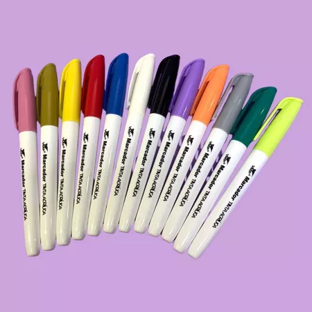 12 marcadores tinta acrílica canetas 