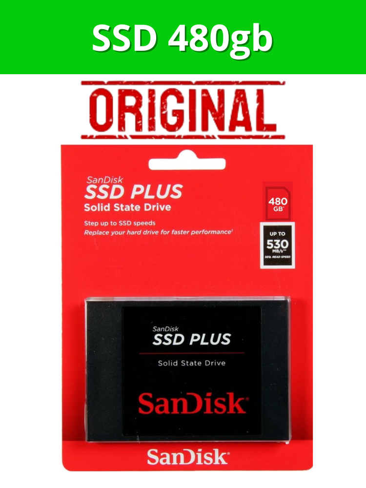 SSD 480GB/240GB/1TB Sandisk Plus ORIGINAL Case Hd Externo Exbom