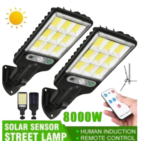 Luz Solar De Rua Taman 21W LED Controle Remoto De Jardim À Prova D'água Indução Automática