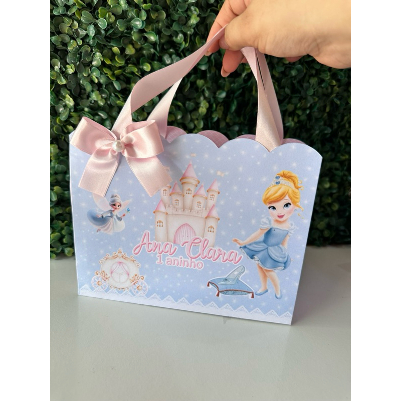 Sacolinhas Personalizadas Cinderela Baby /lembrancinha de aniversário/ lancheirinhas aniversário personalizadas