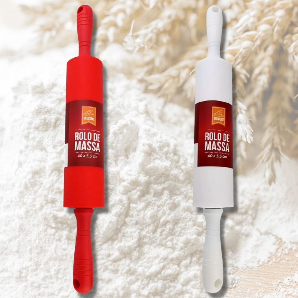 Rolo de Massa Silicone Antiaderente Macio 40cm Pizza Profiss