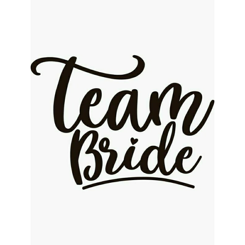 Adesivo Team Bride Decorativo Para Balão Bubble Em Vinil 22cm