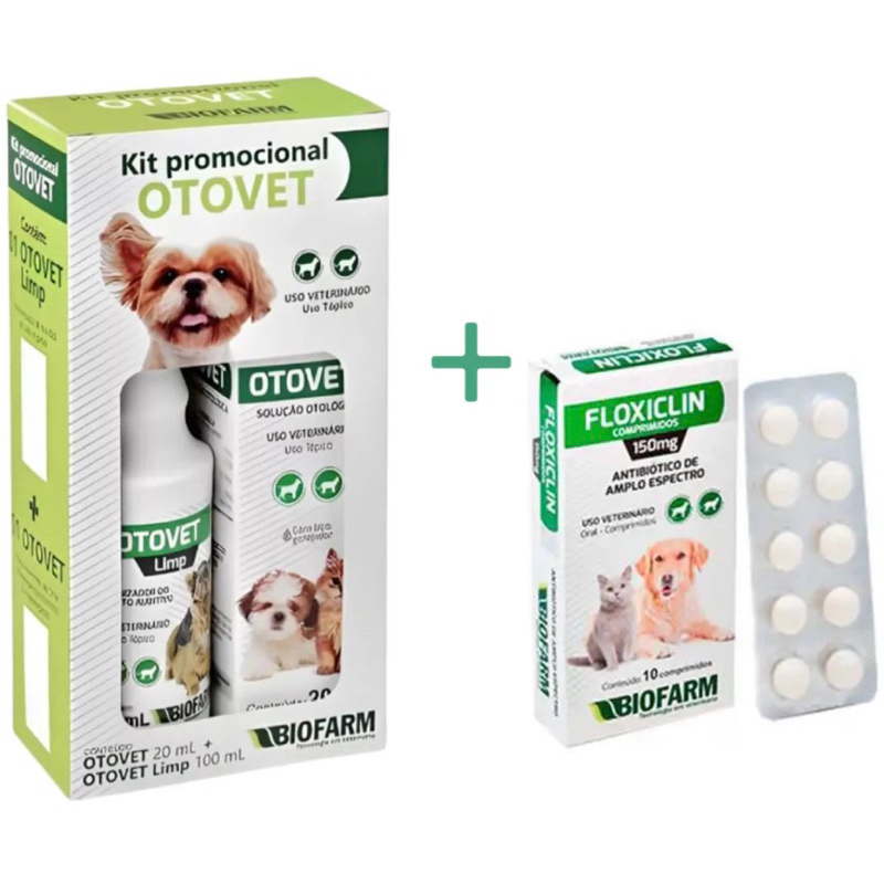 Kit Completo tratamento De Otite - Otovet Solução 20ml + Otovet Limp ...