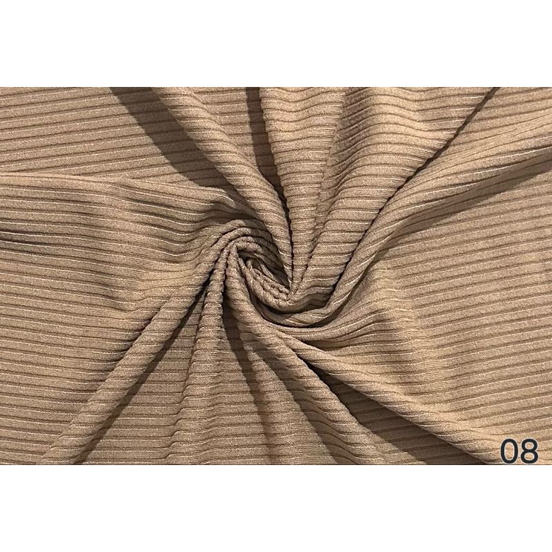 Tecido Malha Canelada Premium Lisa com Elastano New Canelado