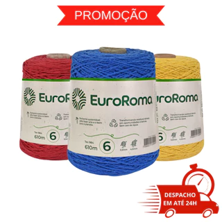 Barbante EuroRoma 600g Número 6 600g em Oferta na Shopee