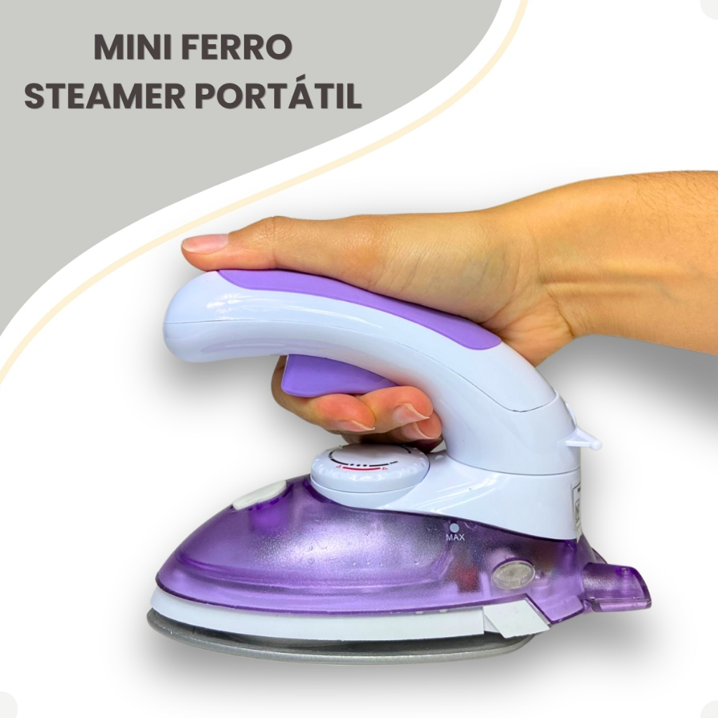 Mini Ferro a Vapor Portátil para Viagem 2 em 1 Steamer Bivolt 127/220V ...