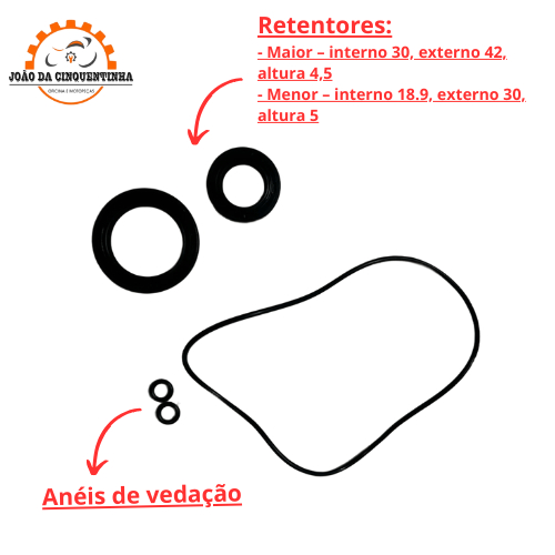 Anel Kit Vedação Mesa Magneto Dafra Super 50CC Super 100CC Dafra