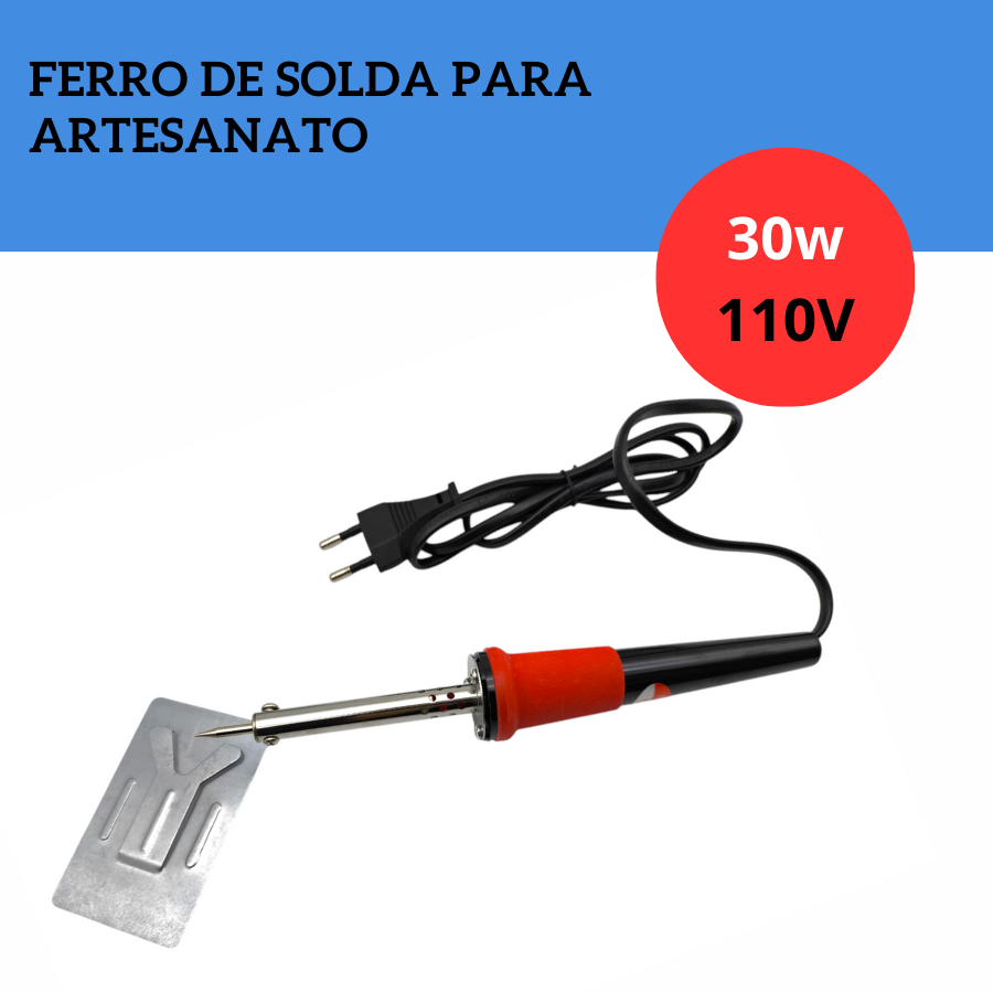 Kit Ferro De Solda para artesanato 30w 110v Profissional | Shopee Brasil