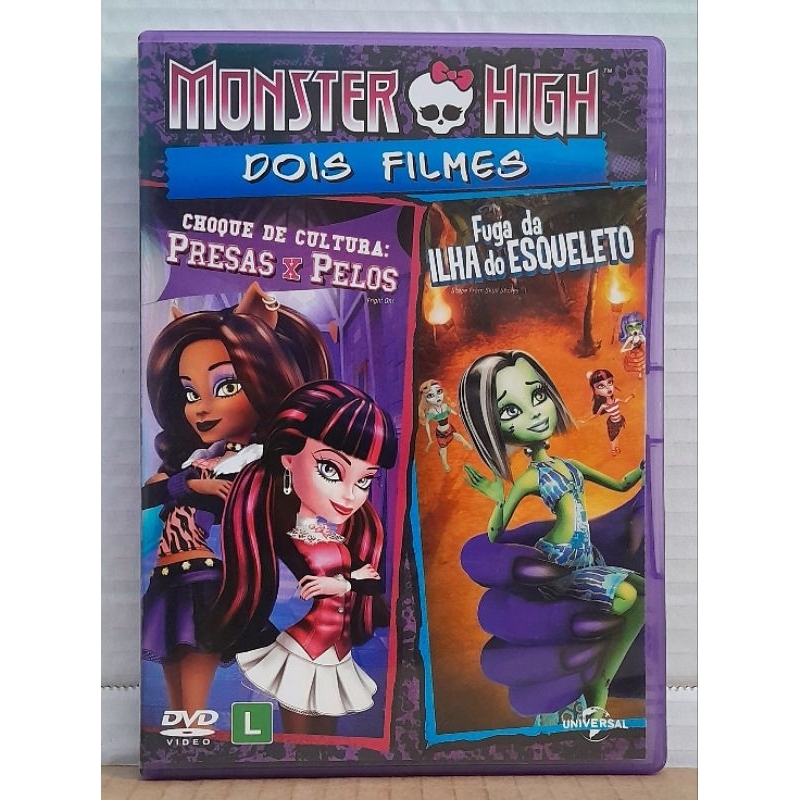 Dvd Monster High - 2 Filmes - Choque de Cultura - Presas X Pelos + Fuga ...