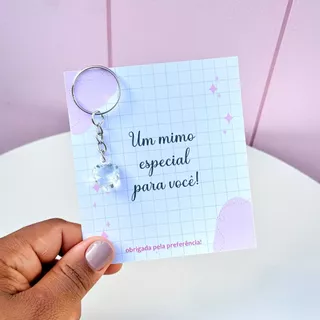 10 Cartões + chaveiro de coração - mimo para você em Oferta na Shopee