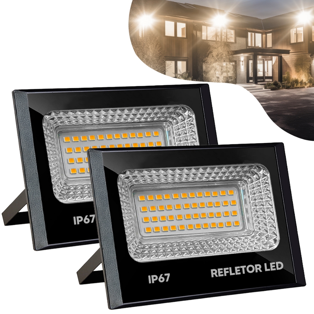 Refletores Flex Led 100w Branco Frio/Branco Quente 6500k Bivolt Ip67 ...