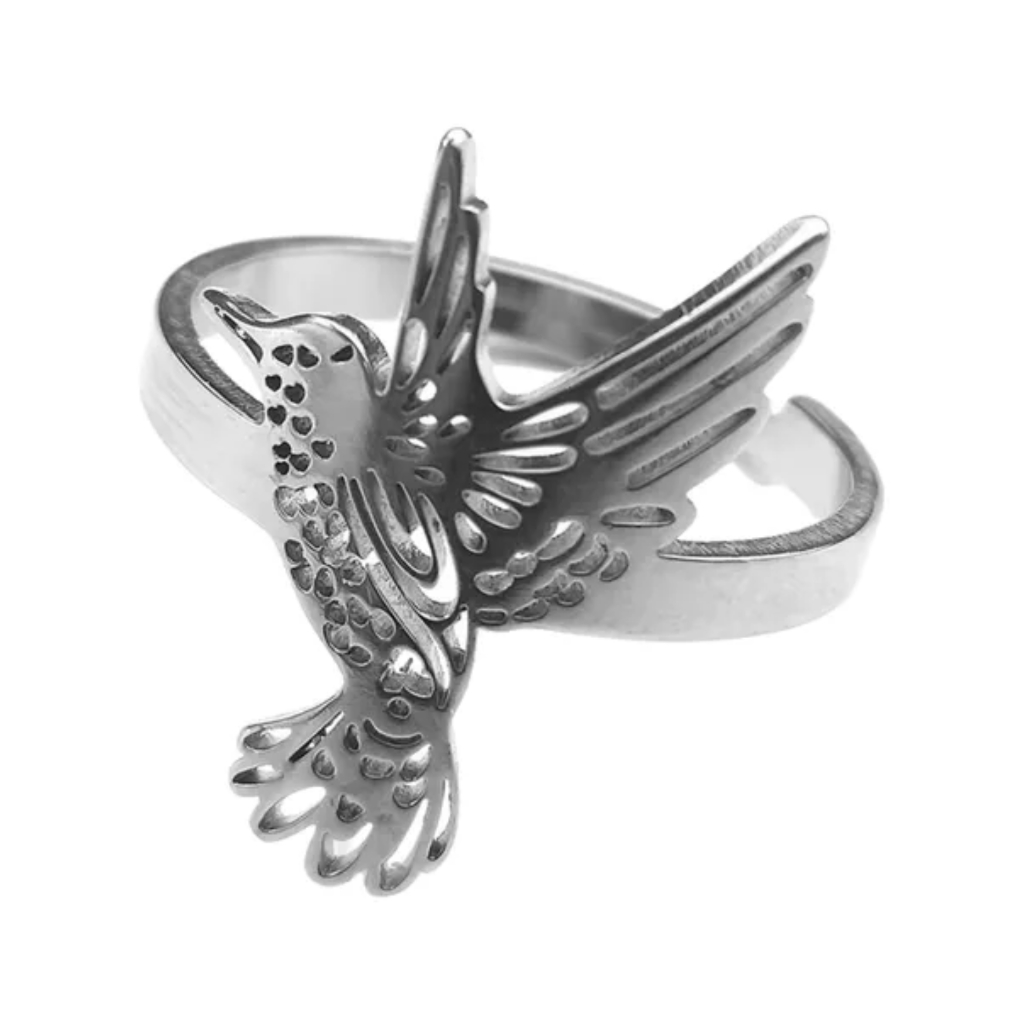 Anel Beija-flôr Colibris Santo Daime Xamanismo Aço Inox