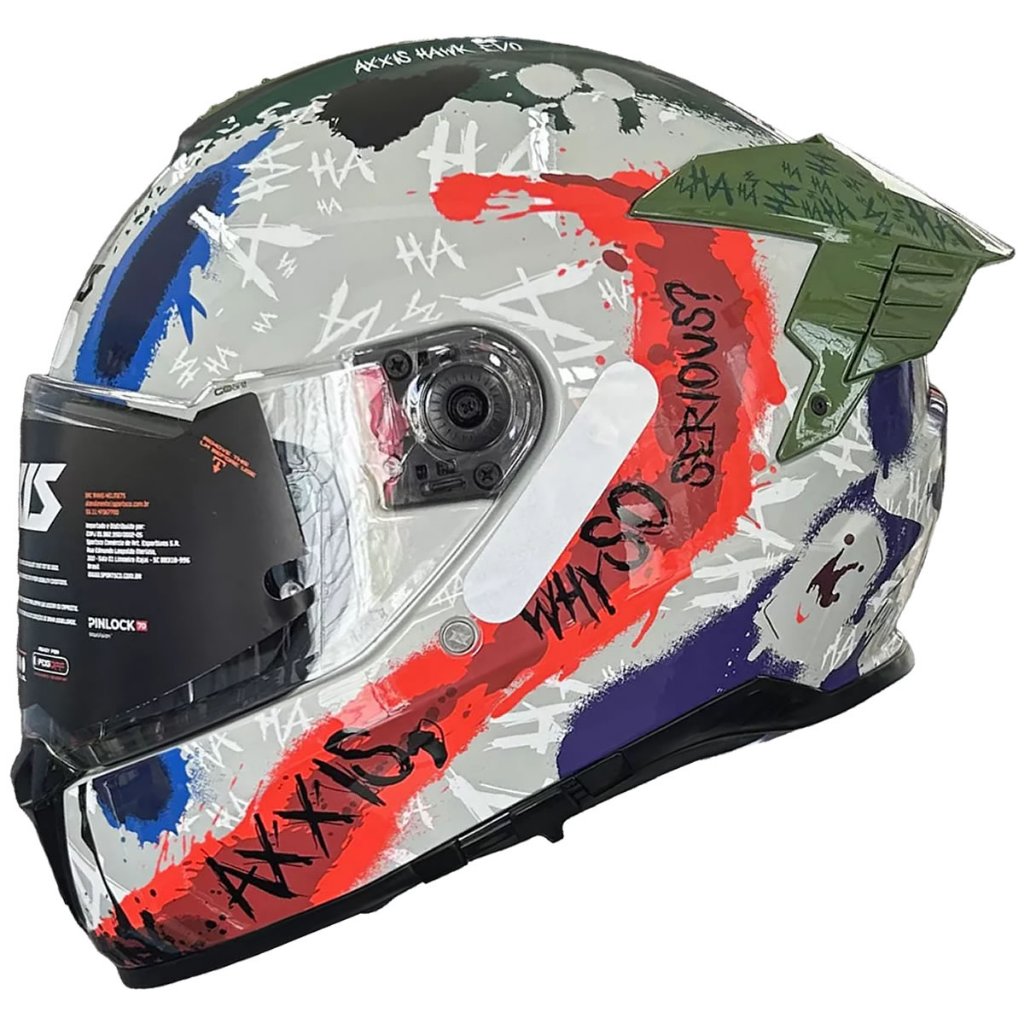 JokerDアルティメット Capacete Axxis Joker moto fechado com óculos interno e aerofólio