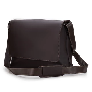 Bolsa Pasta Carteiro Transversal Masculina Reforçada Couro Ecológico Qualidade Notebook 15.9 Luxo